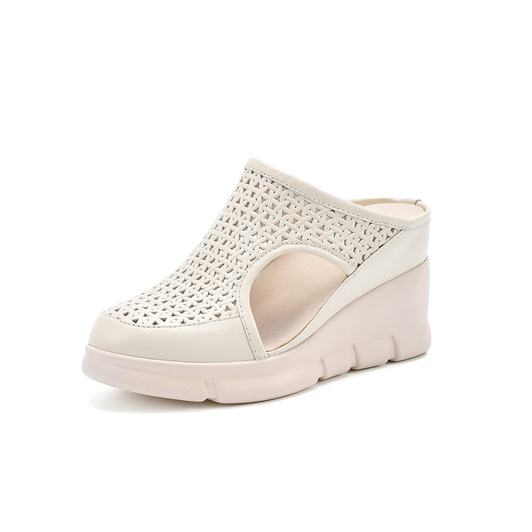 Women's Closed Toe Wedge Slippers with Height Increase - Style c.html - Image 3